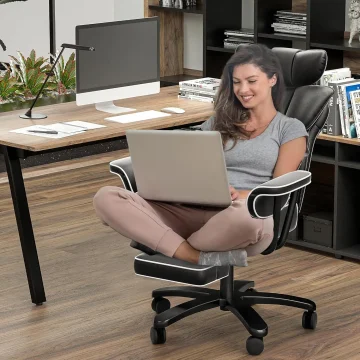 Big and Tall Office Chair 400lbs Wide Seat with Footrest 2 | PricZone Big and Tall Office Chair 400lbs Wide Seat with Footrest 2 | PricZone