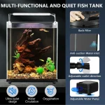 Small Rimless Fish Tank Starter Kit with Filter and LED 3 | PricZone