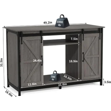 Farmhouse Fish Tank Stand with Storage and Power Outlet 2 | PricZone