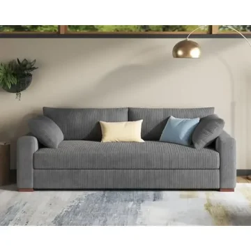 Modern Corduroy 3 Seater Sofa with Oversized Seat 1 | PricZone