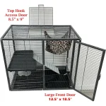 Two Tier Rolling Cage with Large Front Doors for Small Animals 5 | PricZone