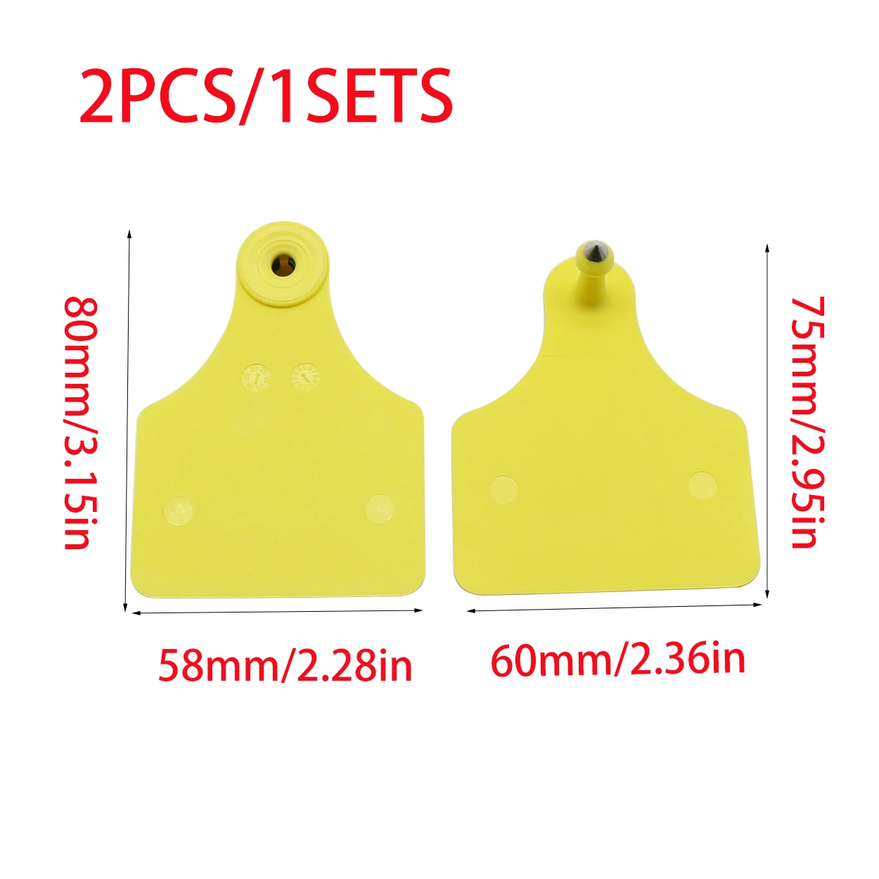 5 Pcs TPU DoubleSided Blank Cattle Ear Tags 4 | PricZone 5 Pcs TPU Double Sided Blank Cattle Ear Tags 4 | PricZone