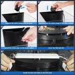 Small Rimless Fish Tank Starter Kit with Filter and LED 5 | PricZone