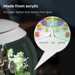 Mini Aquarium Modern Compact Water Tank for Desktop or Desktop Display Fish Tank Grey Fish Aquatic Pet Supplies 2 | PricZone