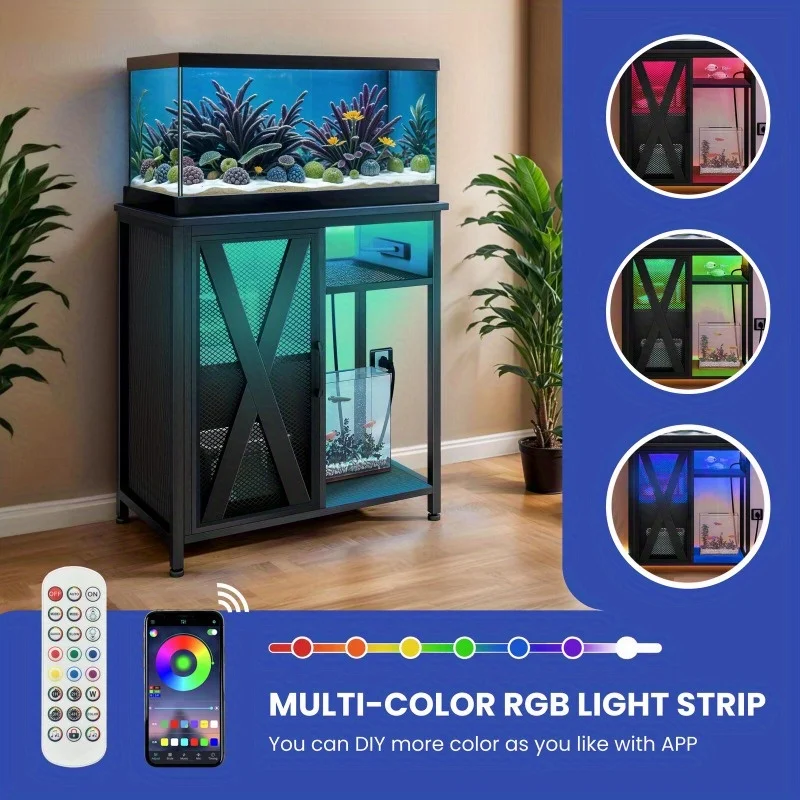 30 Gallon Metal Wood Aquarium Stand with Outlet 5 | PricZone 30 Gallon Metal Wood Aquarium Stand with Outlet 5 | PricZone