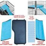 Two Tier Rolling Cage with Large Front Doors for Small Animals 4 | PricZone