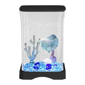 HD Betta Fish Tank Small Aquarium with LED Light 1 | PricZone