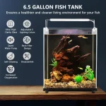 Small Rimless Fish Tank Starter Kit with Filter and LED 2 | PricZone