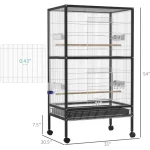 54inch Rolling Flight Cage Extra Large Bird House 3 | PricZone 54 inch Rolling Flight Cage Extra Large Bird House 3 | PricZone