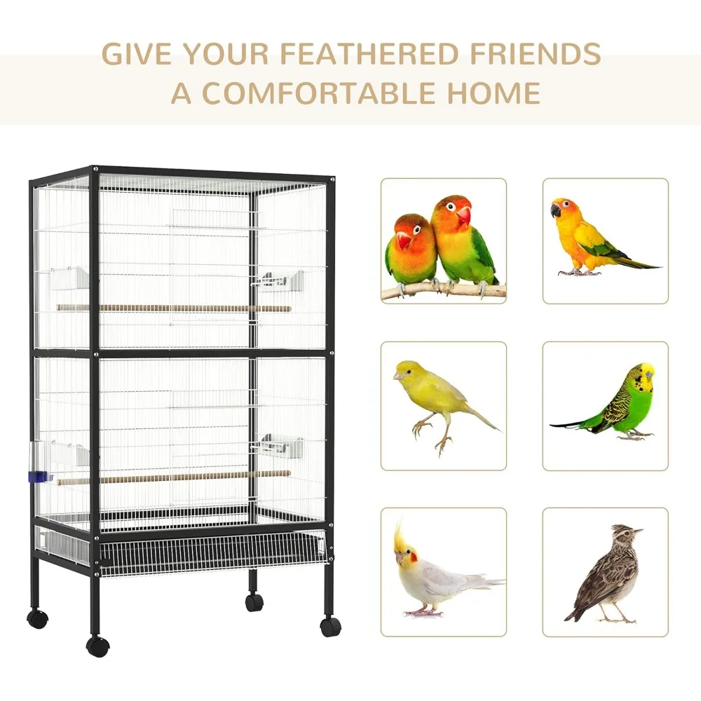 54inch Rolling Flight Cage Extra Large Bird House 4 | PricZone 54 inch Rolling Flight Cage Extra Large Bird House 4 | PricZone