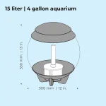 Mini Aquarium Modern Compact Water Tank for Desktop or Desktop Display Fish Tank Grey Fish Aquatic Pet Supplies 5 | PricZone