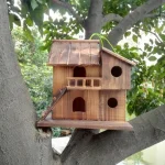 Outdoor Wooden Hanging Cage House for Birds and Squirrels 1 | PricZone Outdoor Wooden Hanging Cage House for Birds and Squirrels 1 | PricZone