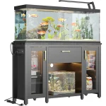 55 Gallon Fish Tank Stand with LED Light and Storage 1 | PricZone