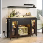 55 Gallon Fish Tank Stand with LED Light and Storage 5 | PricZone