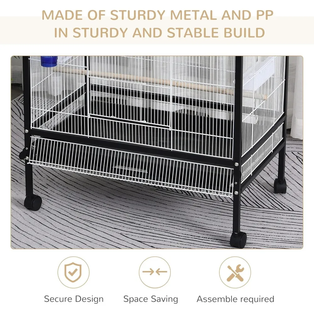 54inch Rolling Flight Cage Extra Large Bird House 6 | PricZone 54 inch Rolling Flight Cage Extra Large Bird House 6 | PricZone