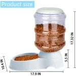 Automatic Dog Feeders Dog Feeder Dispenser for Large Dogs 3 Gallon Gravity Automatic Dog Cat Feeder Station 2 | PricZone