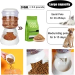 Automatic Dog Feeders Dog Feeder Dispenser for Large Dogs 3 Gallon Gravity Automatic Dog Cat Feeder Station 3 | PricZone