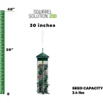 Squirrel Solution200 Squirrel proof Bird Feeder w6 Feeding Ports 34 pound Seed Capacity 2 | PricZone