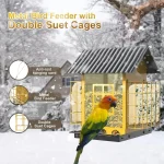 Hanging Metal Bird Feeder with Suet Cages 2 | PricZone