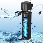 Aquarium Filter for 40 150 Gallon Tank U V Fish Tank Green Clean Machine Submersible Powerful Pump Canister Filter 400GPH 1 | PricZone