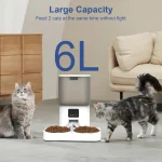 Dual Automatic Cat Feeder for 2 Cats 6L WiFi 4 | PricZone
