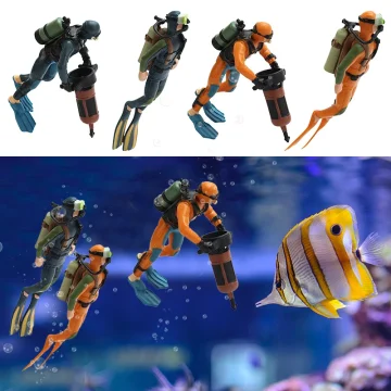 Cute Resin Frogman Aquarium Ornaments Interesting Floating Decoration Simulated Mini Diver Fish Tank Aquarium Accessories 1 | PricZone