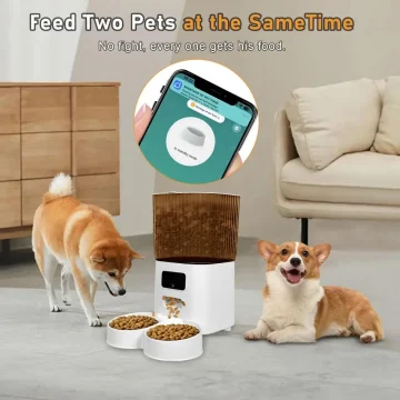 Smart WiFi Pet Feeder with Dual Bowls 5L 2 | PricZone