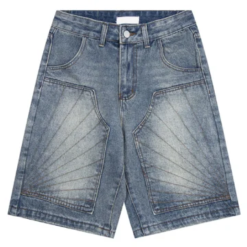 Vintage Washed Y2k Baggy Denim Jorts 1 | PricZone
