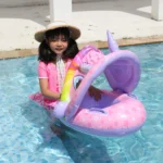 Baby Swim Float Boat with Sun Shade Animals 4 | PricZone