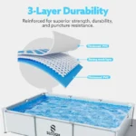 Rectangular 10x7ft Frame Swimming Pool Set 4 | PricZone