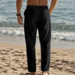 Mens Lightweight Linen Beach Pants with Pockets 2 | PricZone