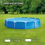 Blue Round Metal Frame Swimming Pool 2 | PricZone