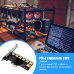 PCI E 1x 1 to 7 Riser Card Adapter PCI Express USB 30 Converter for BTC Mining 3 | PricZone