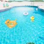 Cute Dinosaur Swim Ring Pool Toy with Handles 3 | PricZone