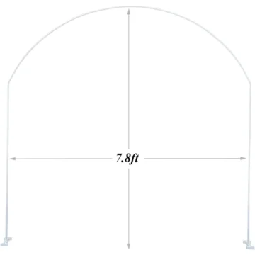 78Ft White Metal Balloon Arch Kit Stand 1 | PricZone