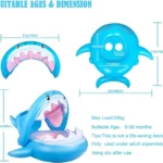 Infant Baby Pool Float with Canopy and Seat 2 | PricZone