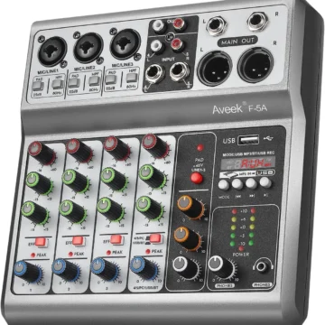 Aveek 5 Channel USB Bluetooth Audio Mixer Console 1 | PricZone