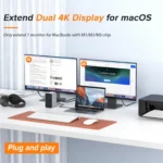 USB C Dual Monitor Docking Station for MacBook 2 | PricZone