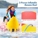 3 Person Inflatable Banana Boat with Air Pump 6 | PricZone
