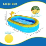 Dinosaur Kiddie Pool with Sprinkler Inflatable Summer Fun Water Play Mat Children Outdoor Indoor Ages 2 Above 5 | PricZone