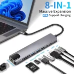 USB C Hub 8 in 1 Adapter for Laptops 1 | PricZone