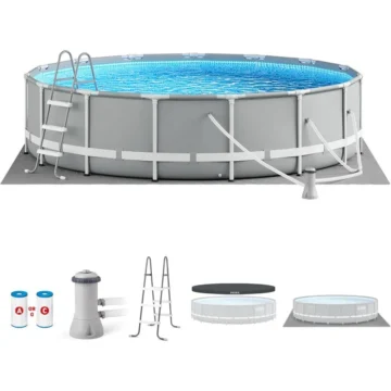 Prism Frame 14ft Premium Pool Set with Pump 1 | PricZone