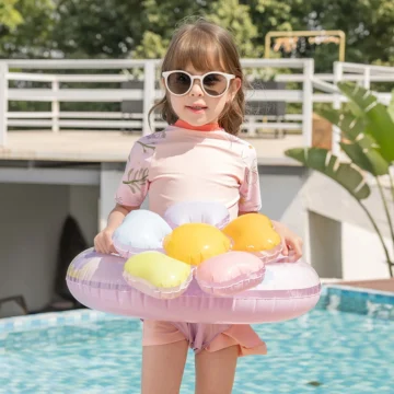 Inflatable Flower Baby Swim Ring with Handle 1 | PricZone