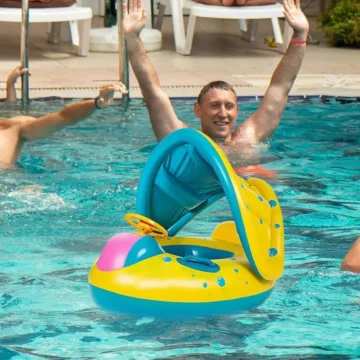 Baby Swim Float with Canopy and Steering Wheel 2