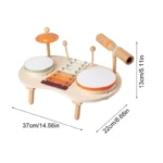 Wooden Drum Set for Kids Musical Toy Kit 6 | PricZone