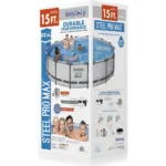 Round Above Ground Swimming Pool Set Outdooor Metal Frame Family Pool with Filter Pump Ladder and Cover 6 | PricZone Round Above Ground Swimming Pool Set Outdooor Metal Frame Family Pool with Filter Pump Ladder and Cover 6 | PricZone