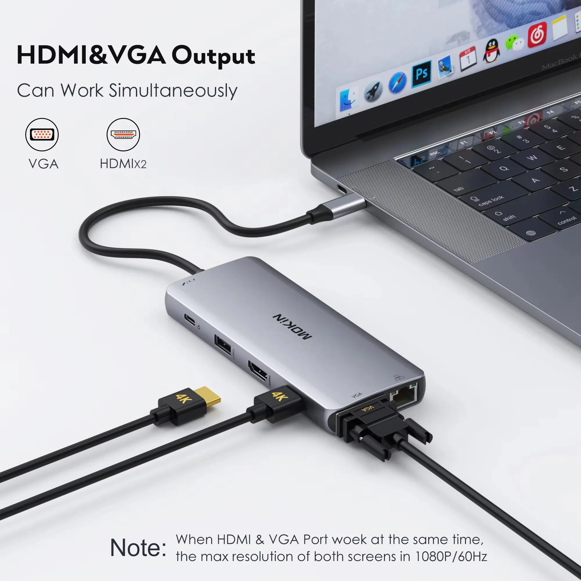 MOKiN 11in1 USBC Hub with 4K HDMI and VGA 4 | PricZone MOKiN 11 in 1 USB C Hub with 4K HDMI and VGA 4 | PricZone