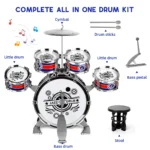 Mini Jazz Drum Set with Stool for Kids 5 | PricZone
