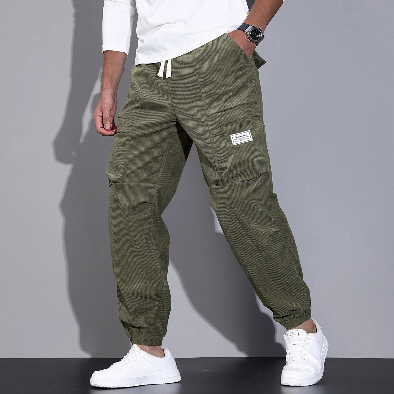 Mens Corduroy Loose Fit Cargo Work Pants 1 | PricZone Mens Corduroy Loose Fit Cargo Work Pants 1 | PricZone
