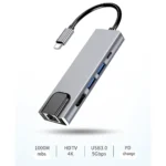 5in1 USB C Hub with RJ45 and Multiport Adapter 2 | PricZone 5in1 USB C Hub with RJ45 and Multiport Adapter 2 | PricZone
